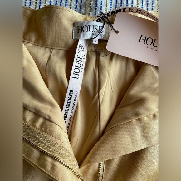 House of CB Dress Pants Womens Size Small Straight high waist Pockets Lined NEW - Picture 3 of 15